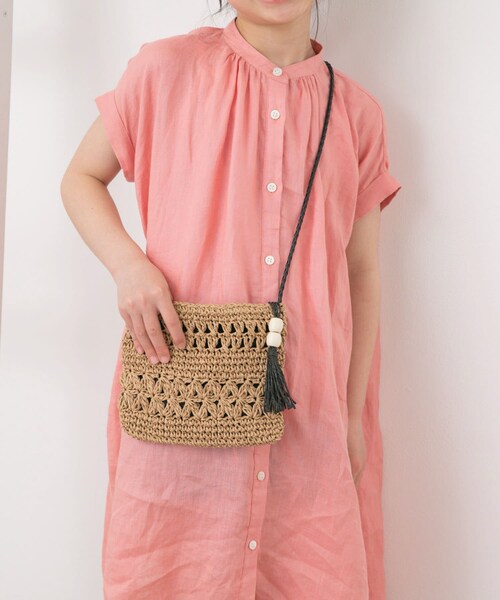 URBAN RESEARCH DOORS（アーバンリサーチドアーズ）の「ペーパー編みポシェット(KIDS)（その他・キッズ・BEIGE・one）」の5枚目の写真