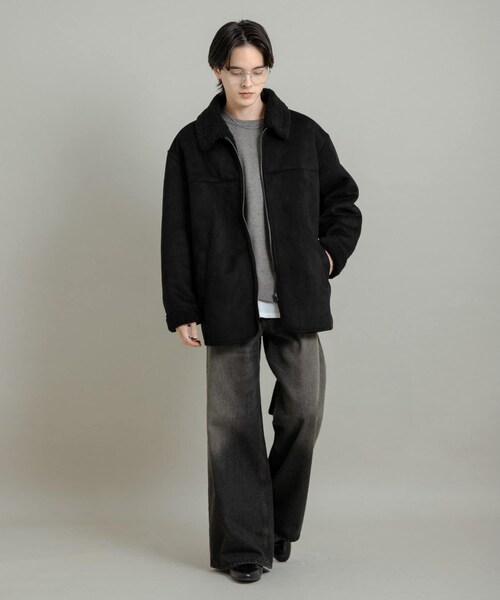 SENSE OF PLACE by URBAN RESEARCH（センスオブプレイスバイアーバンリサーチ）の「アソートボアブルゾン（ブルゾン・メンズ・BLK×CHA/BLK×BLK/GRY×KHK・M/L）」の11枚目の写真