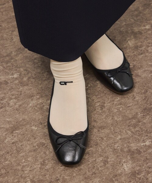 ADAM ET ROPE'(アダムエロペ)の「メタリックバレエシューズ(バレエシューズ・レディース・ブラック/シルバー/その他・23.0/23.5/24.0/24.5)」の1枚目の写真