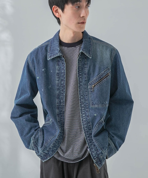 URBAN RESEARCH（アーバンリサーチ）の「new basic 10oz DENIM WORK JACKET（デニムジャケット・メンズ・INDIGO/BLACK・M/L）」の3枚目の写真
