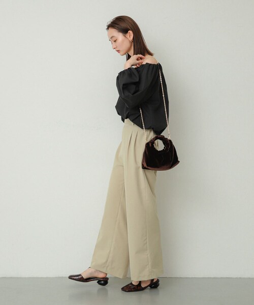 SENSE OF PLACE by URBAN RESEARCH（センスオブプレイスバイアーバンリサーチ）の「ベロアバッグ（ハンドバッグ・レディース・MUSTARD/BROWN/PURPLE・one）」の10枚目の写真