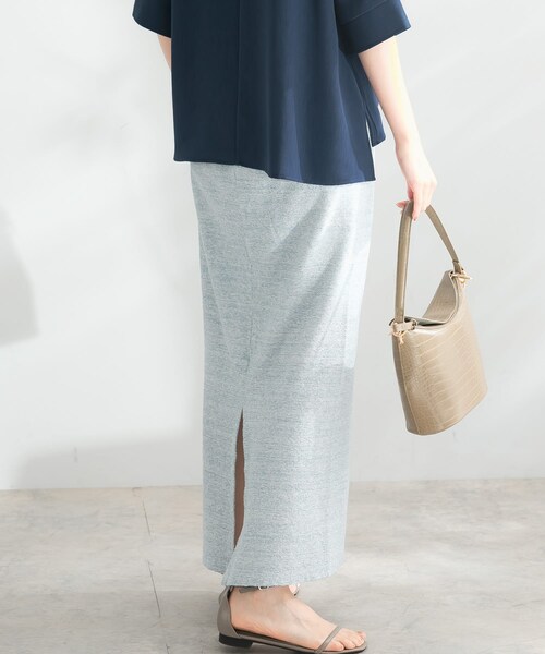 URBAN RESEARCH ROSSO（アーバンリサーチロッソ）の「ランダムパイルスリットスカート（スカート・レディース・MIX BLUE/MIX BEIGE/NAVY・FREE）」の17枚目の写真