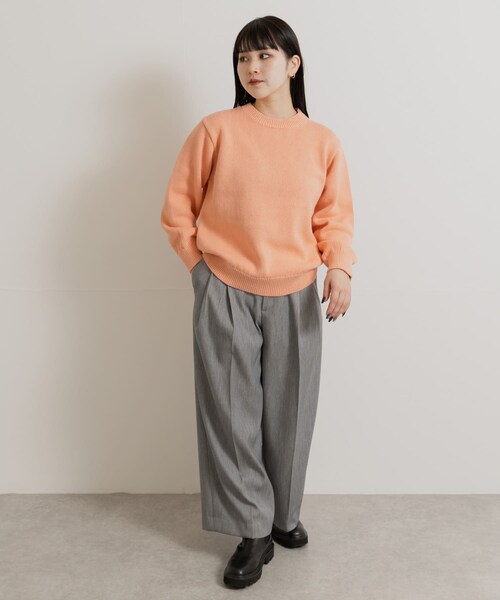 THE GOODLAND MARKET（ザグッドランドマーケット）の「米富繊維　WASHI COTTON KNIT PULLOVER（ニット/セーター・レディース・31PINK/14BLACK/40IVORY・1/3）」の22枚目の写真