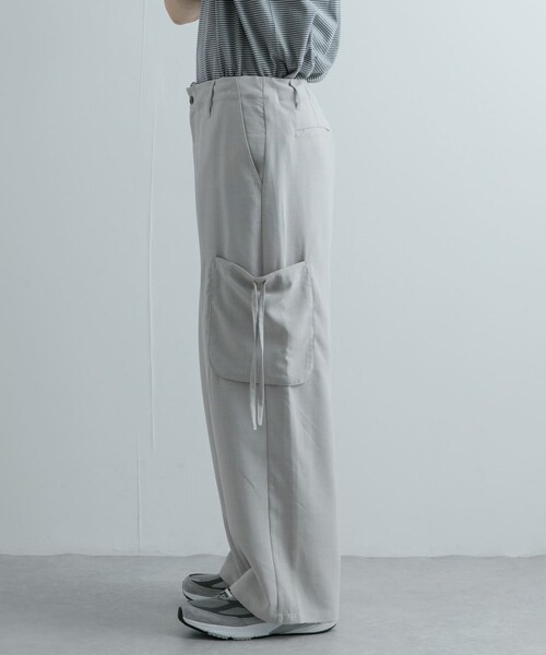 SENSE OF PLACE by URBAN RESEARCH（センスオブプレイスバイアーバンリサーチ）の「『セットアップ対応』 リネンライクサイドポケットワイドパンツ（その他パンツ・メンズ・GREIGE/BLUE・M/L）」の13枚目の写真