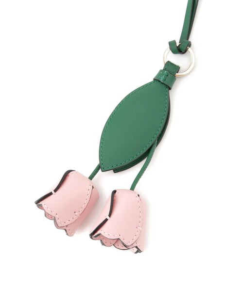 ROPE'（ロペ）の「【teau・牛革】panier tulip ring charm（キー/バッグチャーム・ネックレス）（チャーム・レディース・ブラック/グレー/キャメル/ピンク/イエロー・F）」の16枚目の写真