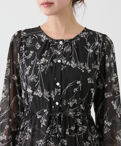 Jayro（ジャイロ）の「フラワーシフォンワンピース（ワンピース・レディース・ブラック/ホワイト系・F）」の19枚目の写真