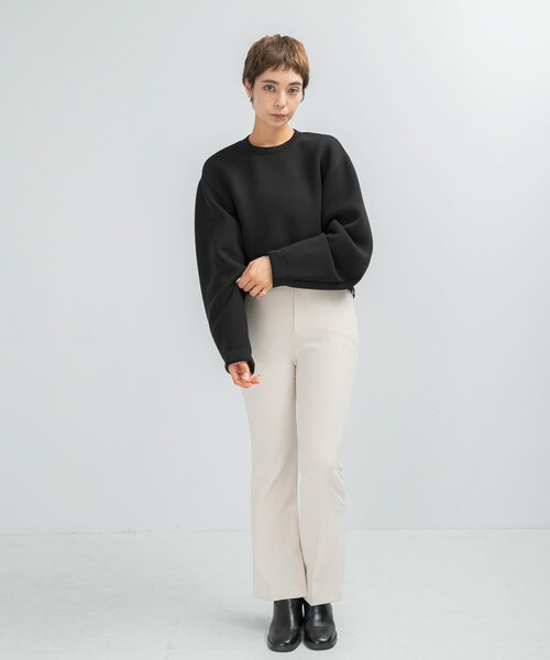 URBAN RESEARCH ROSSO（アーバンリサーチロッソ）の「ELENDEEK　TUCK HEM CROPPED CS（Tシャツ/カットソー・レディース・O.WHT/BLK/GRY・FREE）」の9枚目の写真