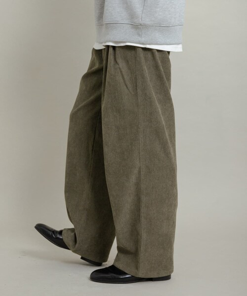SENSE OF PLACE by URBAN RESEARCH（センスオブプレイスバイアーバンリサーチ）の「ブロックコーデュロイワイドスラックス（その他パンツ・メンズ・KHAKI/NAVY/BROWN・M/L）」の3枚目の写真