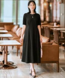 nissen（ニッセン）の「【レディーススーツ】セットアップ対応半袖ワンピース（上下別売・カノコジャージーシリーズ）（フォーマルスーツ/小物）」