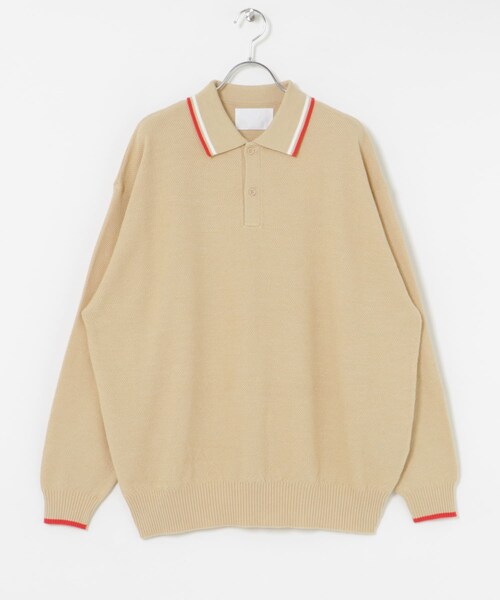 URBAN RESEARCH(アーバンリサーチ)の「URBAN RESEARCH iD カノコオーバーニットポロ ロングスリーブ(ポロシャツ・メンズ・BEIGE/BLACK/RED/MINT・M/L)」の12枚目の写真