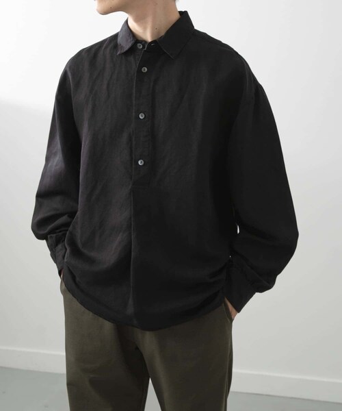 ITEMS URBANRESEARCH(アイテムズ アーバンリサーチ)の「Linen Blend Pullover Shirts(シャツ/ブラウス・メンズ・NVY/BRN/BLK・M/L)」の7枚目の写真