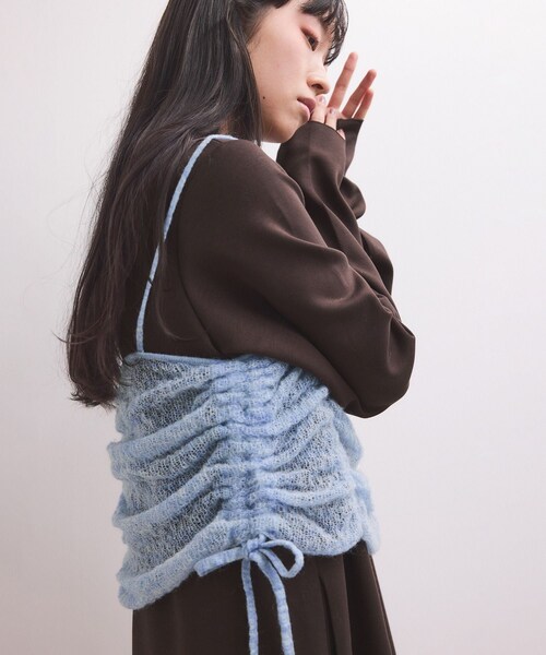 ADAM ET ROPE'(アダムエロペ)の「【WEB限定】ニットキャミソールセットワンピース(ワンピース・レディース・ブラック/チャコール/ダークブラウン・F)」の18枚目の写真