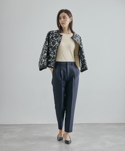 ROPE'(ロペ)の「【限定店舗・J'aDoRe限定】エレガンス キュアフィーロ 天竺クルーネックリブプルオーバー(Tシャツ/カットソー・レディース・ネイビー/オフホワイト・F)」の18枚目の写真