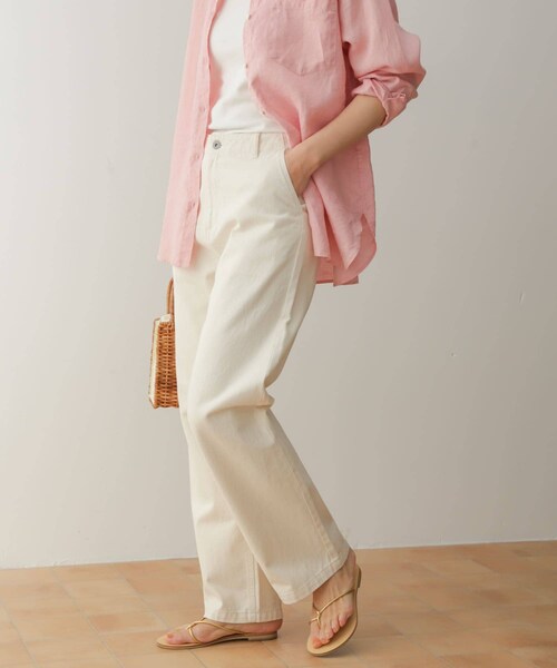 URBAN RESEARCH DOORS(アーバンリサーチドアーズ)の「デニムワイドパンツ(デニムパンツ・レディース・NATURAL/INDIGO・S/M/L)」の12枚目の写真