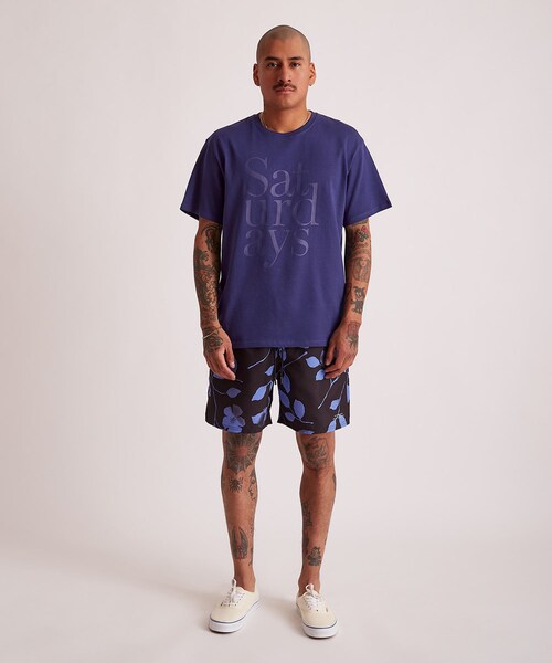 Saturdays NYC（サタデーズ ニューヨークシティ ）の「MILLER STACKED STANDARD SS TEE（Tシャツ/カットソー・レディース・ネイビー/パープル・L/M/S/XL）」の22枚目の写真