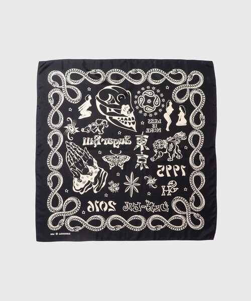 ADAM ET ROPE'（アダムエロペ）の「【SUGARHILL/シュガーヒル】SILK SCARF（ストール/ショール・メンズ・ブラック/ホワイト・F）」の8枚目の写真