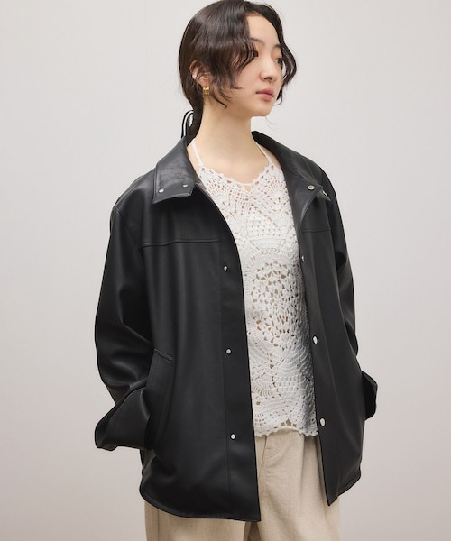 ADAM ET ROPE'（アダムエロペ）の「クロシェニットビスチェ（キャミソール・レディース・ホワイト/カーキ系・F）」の16枚目の写真