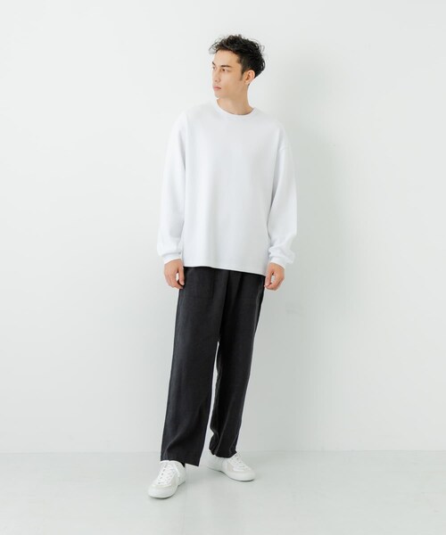 URBAN RESEARCH（アーバンリサーチ）の「度詰めワッフルロングスリーブ（Tシャツ/カットソー・メンズ・WHITE/OATMEAL/GRAY H/BLACK・S/M/L/XL）」の11枚目の写真