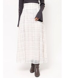 MERCURYDUO | モールチェックフレアスカート(スカート)