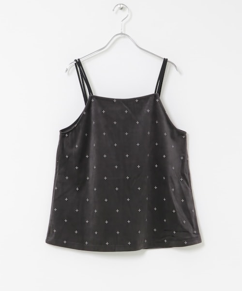 URBAN RESEARCH DOORS(アーバンリサーチドアーズ)の「刺繍ベロアキャミチュニック(キャミソール・レディース・BLACK/CHARCOAL・Free)」の2枚目の写真