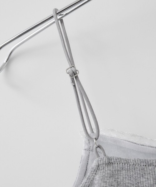 VIS（ビス）の「カップ付きレーステレコキャミソール（キャミソール・レディース・ブラック/ライトグレー/オフホワイト・F）」の16枚目の写真