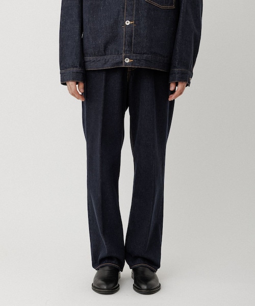 ADAM ET ROPE'(アダムエロペ)の「13oz デニムストレートスラックス / ADAM ET ROPE' JEANS(デニムパンツ・メンズ・ブラック系/ネイビー・L/M/S/XL)」の7枚目の写真