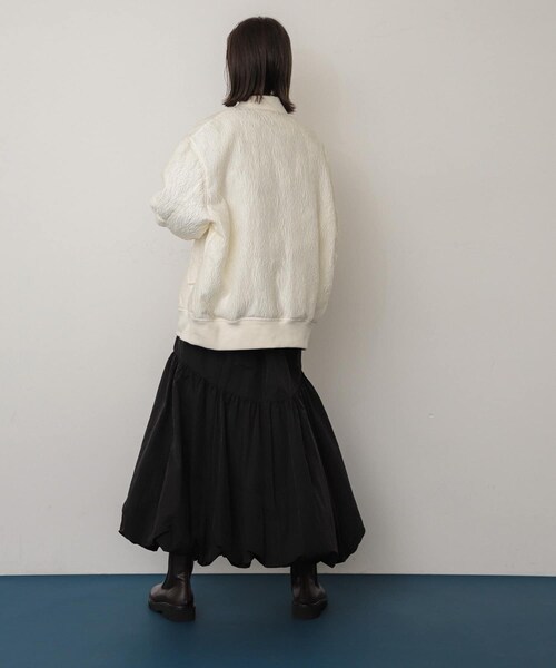 SENSE OF PLACE by URBAN RESEARCH(センスオブプレイスバイアーバンリサーチ)の「オーバーサイズMA-1(MA-1・レディース・BLACK/IVORY/BEIGE・one)」の12枚目の写真
