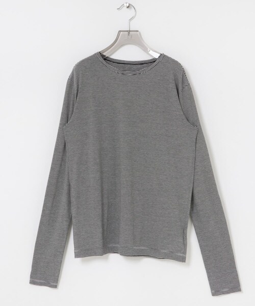 URBAN RESEARCH（アーバンリサーチ）の「ウールコットンロングスリーブカットソー（Tシャツ/カットソー・レディース・OFF WHITE/CHERRY RED/BLACK/BORDER・Free）」の22枚目の写真