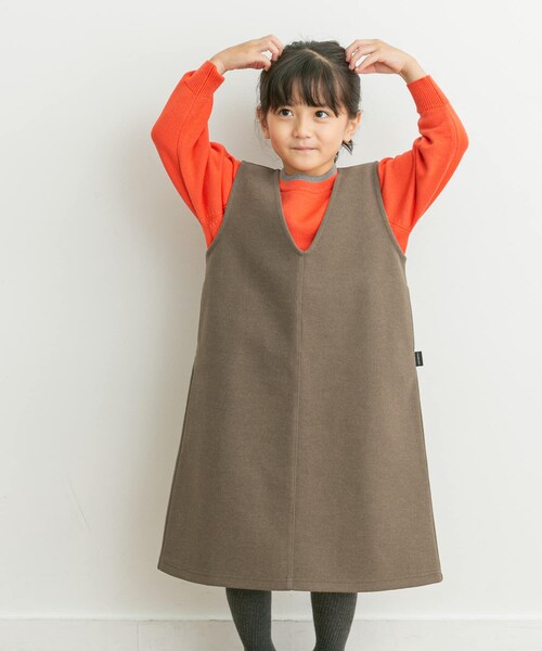 URBAN RESEARCH DOORS（アーバンリサーチドアーズ）の「ウーステッドヤーン配色ニット(KIDS)（ニット/セーター・キッズ・OFF×NAVY/ORANGE・105/120/135）」の18枚目の写真