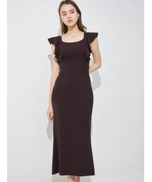 MERCURYDUO | ラッフルスリーブマーメイド総針ニットワンピース(ワンピース)