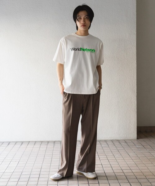 SENSE OF PLACE by URBAN RESEARCH（センスオブプレイスバイアーバンリサーチ）の「company logo short-sleeve t-shirts A（Tシャツ/カットソー・メンズ・OFF WHITE/CHARCOAL/LIME・M/L）」の9枚目の写真