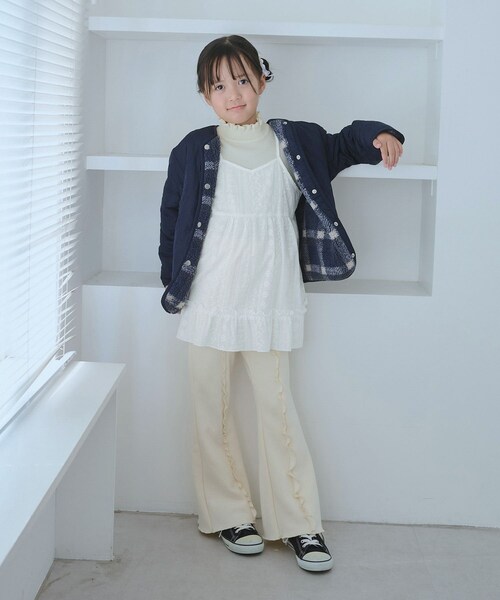 ROPE' PICNIC（ロペピクニック）の「【KIDS/キッズ】レースチュニックワンピース（ワンピース・キッズ・ホワイト/オフホワイト・L/M/S）」の11枚目の写真