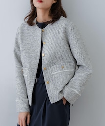 URBAN RESEARCH（アーバンリサーチ）の「ツイードノーカラージャケット（ノーカラージャケット・レディース）」