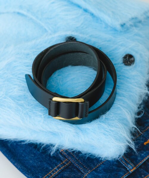 RODE SKO（ロデスコ）の「atelier brugge　SLIDE LETHER BELT（ベルト・レディース・BLACK/CHOCO・One）」の5枚目の写真