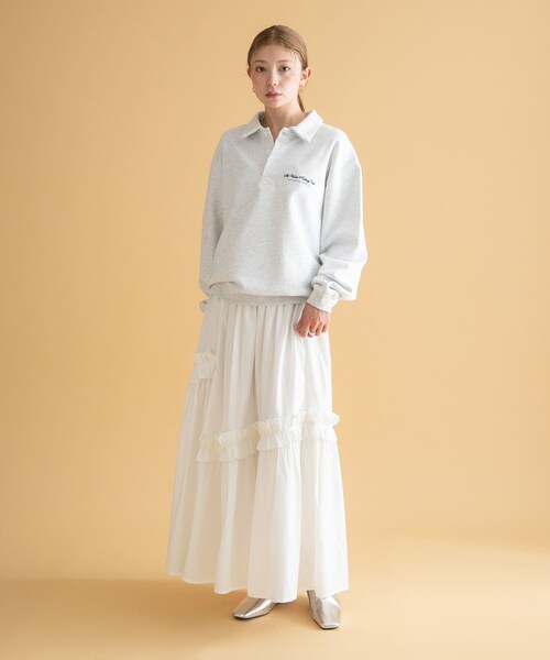 URBAN RESEARCH Sonny Label（アーバンリサーチサニーレーベル）の「GEM SPORTSWEAR　スウェットポロシャツ（スウェット・レディース・ブラウン/オートミール/チャコール・M/L）」の11枚目の写真