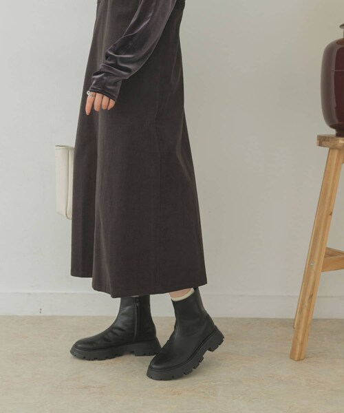 RODE SKO（ロデスコ）の「4センチオーバーソールブーツ（ブーツ・レディース・GYSH-BROWN/BLACK・36/37/38）」の10枚目の写真