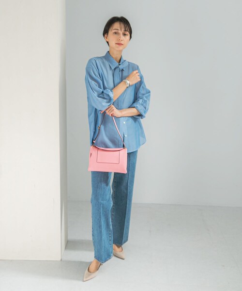 URBAN RESEARCH ROSSO（アーバンリサーチロッソ）の「タイ付デニムライクシアーシャツ（シャツ/ブラウス・レディース・L.BLUE/INDIGO・Free）」の7枚目の写真