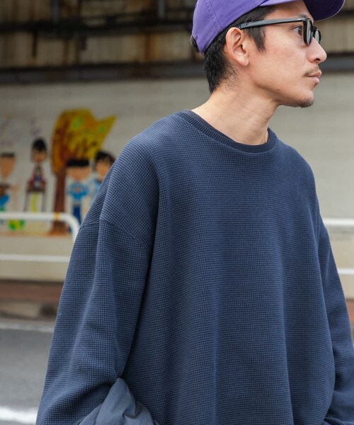 URBAN RESEARCH（アーバンリサーチ）の「『UR TECH』Wide Dad　Dad TECH CREW PULLOVER（Tシャツ/カットソー・メンズ・D.NAVY/PURPLE・1/2）」の4枚目の写真