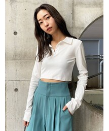 EMODA | スキッパークロップトップ(Tシャツ/カットソー)