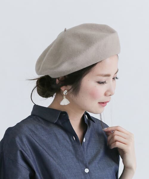 URBAN RESEARCH Sonny Label（アーバンリサーチサニーレーベル）の「Chloris for Sonny Label 　イタリア製ウールベレー帽∴（ハンチング/ベレー帽・レディース・レッド/ブラック/グレー/ベージュ・one）」の7枚目の写真