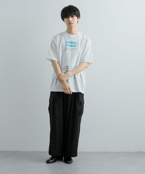 SENSE OF PLACE by URBAN RESEARCH（センスオブプレイスバイアーバンリサーチ）の「ロゴグラフィックTシャツ(5分袖) A（Tシャツ/カットソー・メンズ・WHITE/BLACK/ROYAL BLUE・M/L）」の14枚目の写真