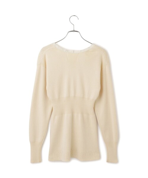 ADAM ET ROPE'(アダムエロペ)の「【crinkle crinkle crinkle】geometric jacquard knit(ニット/セーター・レディース・オフホワイト・F)」の12枚目の写真
