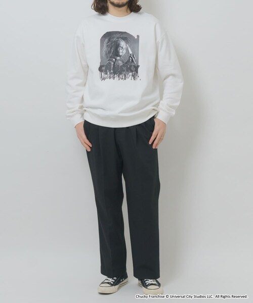 ITEMS URBANRESEARCH(アイテムズ アーバンリサーチ)の「『別注』UNIVERSAL MOVIEスウェット(スウェット・メンズ・CHUCKY WHT/CHUCKY BLK/PSYCHO WHT/PSYCHO BLK/ET WHT/ET BLK/JAWS WH/JAWS BLK・M/L)」の12枚目の写真