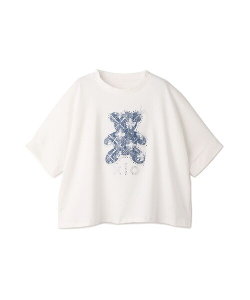 Jayro(ジャイロ)の「ベアーデコレーションTシャツ(Tシャツ/カットソー・レディース・ブラック/ホワイト系・F)」の14枚目の写真