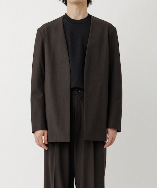 ADAM ET ROPE'(アダムエロペ)の「DELEGANT ルームジャケット(ノーカラージャケット・メンズ・ブラック/ダークブラウン/カーキ・L/M/S)」の7枚目の写真