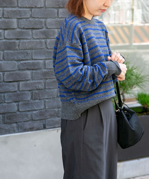 Oproject リネン　ニット　変形 フレームワーク テントラインプルオーバー リネンニット 変形