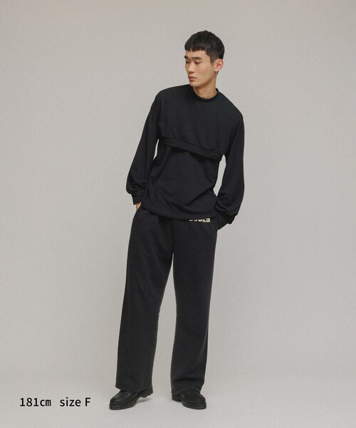 ADAM ET ROPE'（アダムエロペ）の「［TOPS］3WAY LAYERED CUT AND SEWN（アンサンブル・レディース・ブラック/ホワイト/グリーン・F）」の6枚目の写真