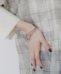 SMELLY | ダブルラインウェーブバングル(ブレスレット)