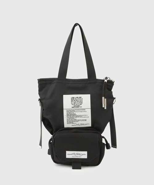 ADAM ET ROPE'(アダムエロペ)の「【elephant TRIBAL fabrics】Back in the Pouch(ショルダーバッグ・メンズ・ブラック/カーキ・F)」の1枚目の写真