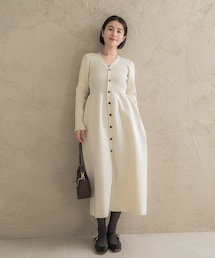 URBAN RESEARCH ROSSO WOMEN | ボタンデザインフォルムニットワンピース(ワンピース)